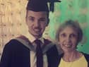 Matt Beardwell with mum Julie when he graduated in 2015