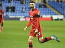 Kieffer Moore celebrates his cracking goal at Reading