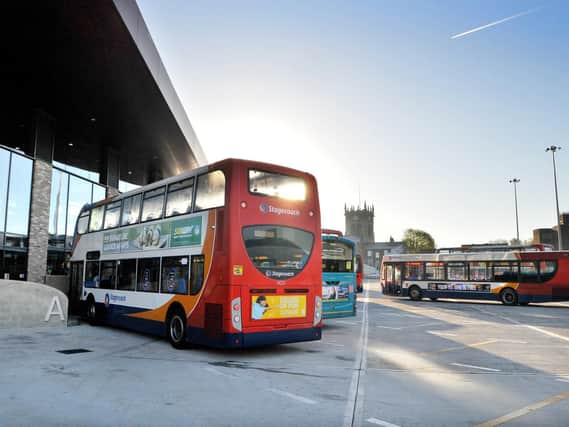Stagecoach buses at Wigan bus station