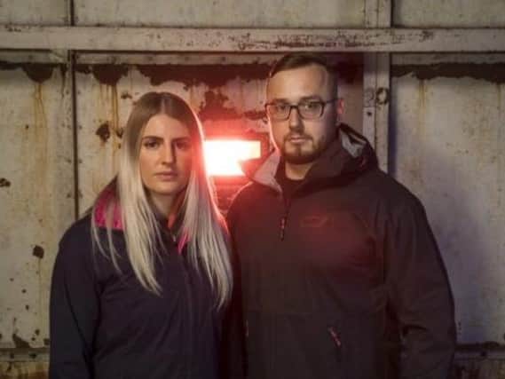 Hayley and Daniel during their 25-day ordeal on Hunted