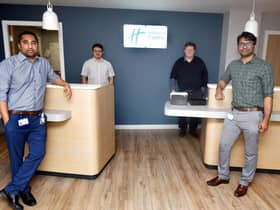 From left: Dr Shiva Reddy, Dr Sanjeev Ravi, hotel owner Stephen McManaman and Dr Suraj Sankar