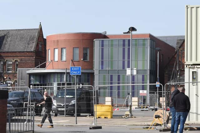 Work begins on a new temporary ward to treat Covid-19 patients at Wigan hospital