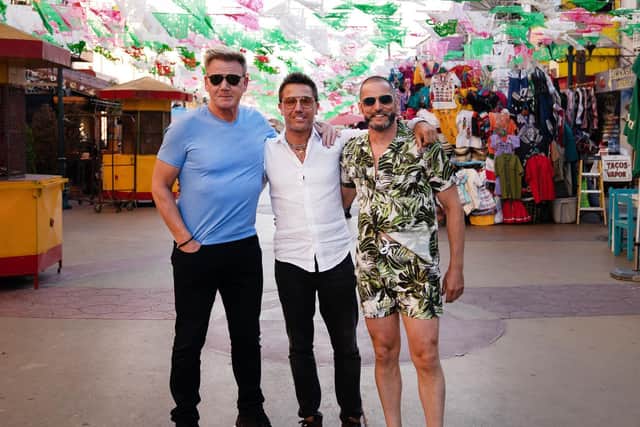 Gordon Ramsay, Gino D'Acampo and Fed Sirieix began their American Road Trip in Tijuana, Mexico