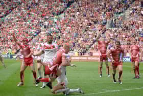 Liam Farrell goes over for the match-winner in 2011