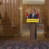 Chief Medical Officer Chris Whitty and Chief Scientific Adviser Sir Patrick Vallance joined Foreign Secretary Dominic Raab during a media briefing in Downing Street, London