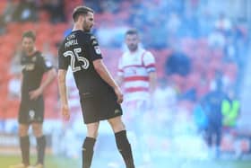Nick Powell at Doncaster on the day Latics clinched the League One title in 2018