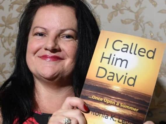 Author Kathryn Peek with her debut novel and, inset, her new book