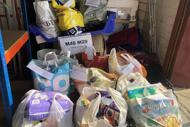 Food parcels being prepared at The Brick