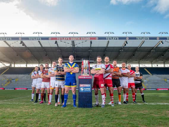 Captains of the Super League clubs at the season launch in January