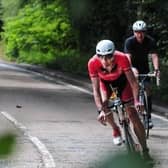 Cyclists riding through Standish in a previous race