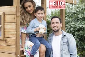 Magazine handout photo of Catherine Tyldesley with her husband Tom and their son Alfie.