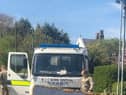 Bomb disposal experts at the scene