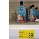 The hand sanitiser on sale