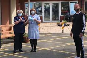 Danny Fox distributing personal protective equipment to the frontline
