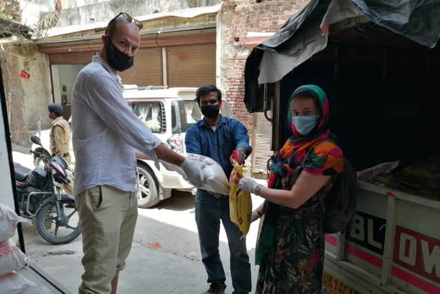 Former Winstanley College student Henry Johnston is distributing food to people living in slums in India during the coronavirus pandemic