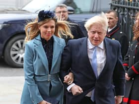 Boris Johnson and fiancee Carrie Symonds