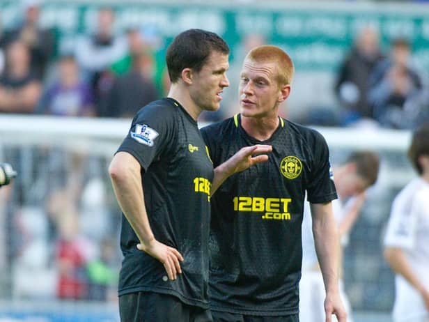 Gary Caldwell and Ben Watson during their Latics days