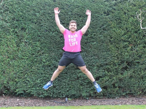 Star jumps are one idea for joining Race For Life At Home