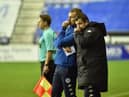 Gregor Rioch (right) with Latics Under-23s coach Nick Chadwick