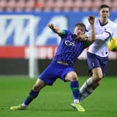 Joe Gelhardt playing for Latics Under-18s in the FA Youth Cup against Tottenham