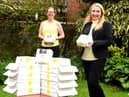 Maureen Holcroft and Andrea Hopper, from Daffodils Dreams, with the cakes