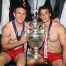 Ryan Hoffman and Sean O'Loughlin with the 2011 Challenge Cup