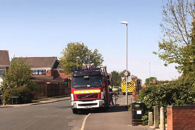 Fire engines on Merton Road