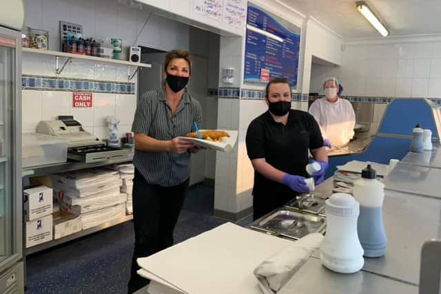 Staff at Pepper Lane Chippy