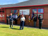 The socially-distanced VE Day memorial event at Molyneux House