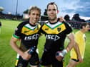 Brett Hodgson and Pat Richards after an Exiles game