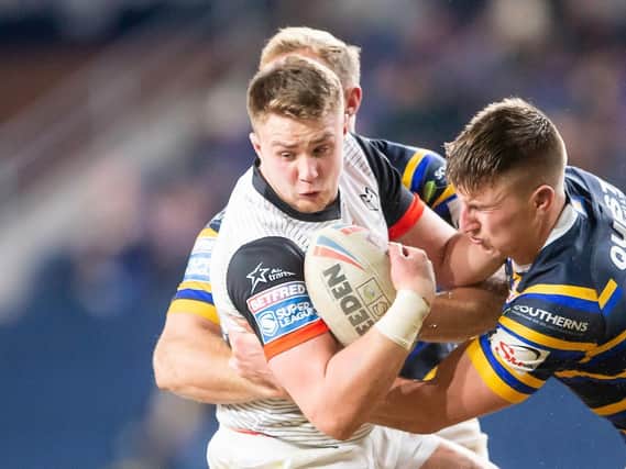 Jack Wells in action for the Wolfpack against Leeds