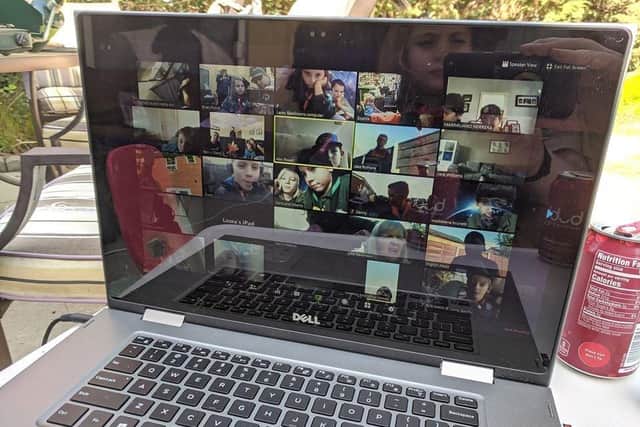 A meet-up on Zoom during the virtual camp