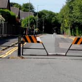 The barrier that once stood on Walthew House Lane