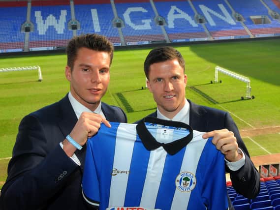 Gary Caldwell is unveiled as Latics boss in 2015