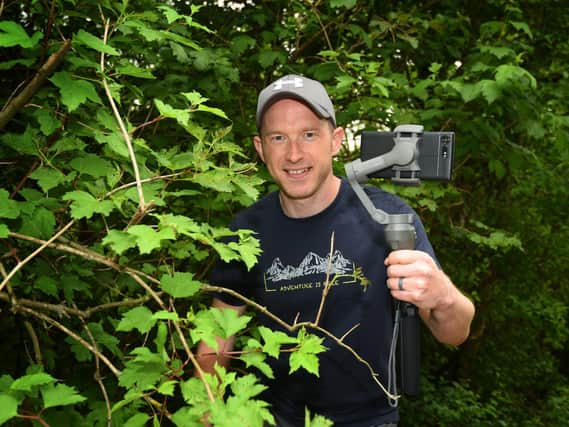 Kris Clarke has created the dinosaur-themed trail in Blundell's Wood