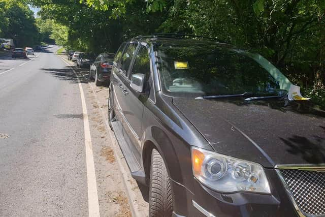 Cars parked at Fairy Glen