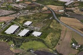 An aerial view of the former Parkside Colliery site