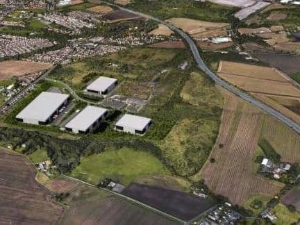 An aerial view of the former Parkside Colliery site
