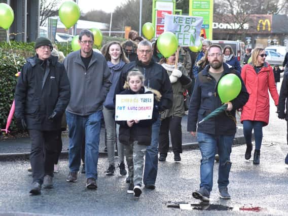 Opponents of the logistics hub came out in force