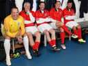 From left, David Seaman, Rob Lee, Lee Sharpe, Ray Parlour and  Lee Hendrie, who all featured in Harry's Heroes: Euro Having A Laugh