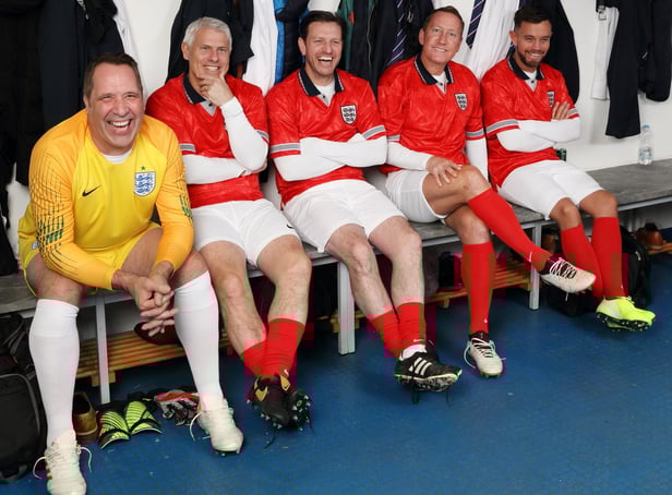 From left, David Seaman, Rob Lee, Lee Sharpe, Ray Parlour and  Lee Hendrie, who all featured in Harry's Heroes: Euro Having A Laugh