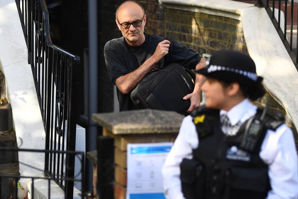 Dominic Cummings faces another media scrum outside his home