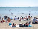 The scene in Southend on Saturday