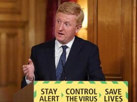 Secretary of State for Digital, Culture, Media and Sport, Oliver Dowden during a media briefing in Downing Street