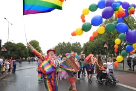 A previous Wigan Pride parade