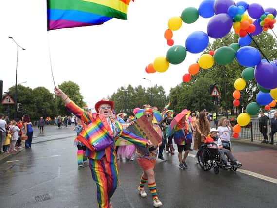 A previous Wigan Pride parade