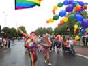 A previous Wigan Pride parade