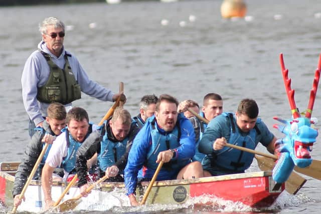 The HE Simm team taking part in the 2019 Think Ahead boat race. Image: Mike Aspinall