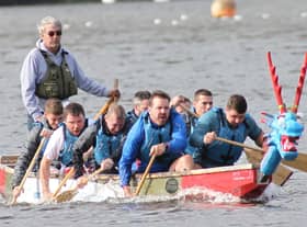 The HE Simm team taking part in the 2019 Think Ahead boat race. Image: Mike Aspinall
