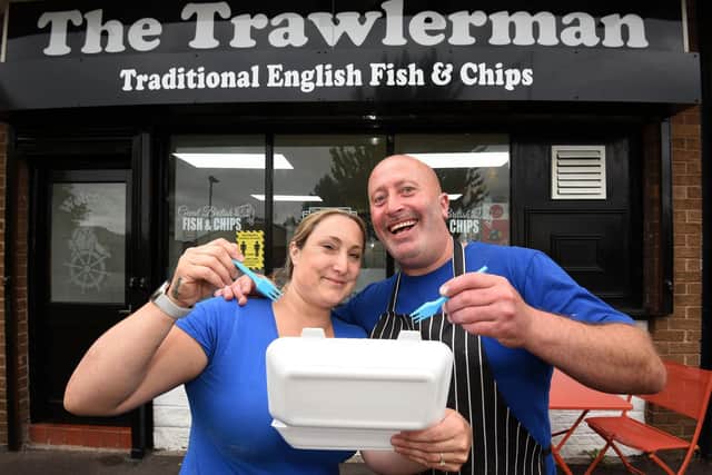 Vicki Booth and Steve Westhead at  The Trawlerman